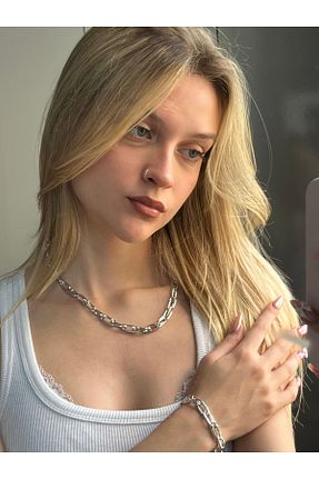 گردنبند جواهر طوسی زنانه برنجی MOD10 - کد 937587133