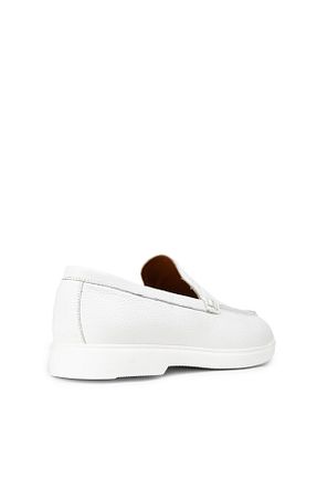 کفش لوفر سفید مردانه چرم خالص Deery - کد 864605530
