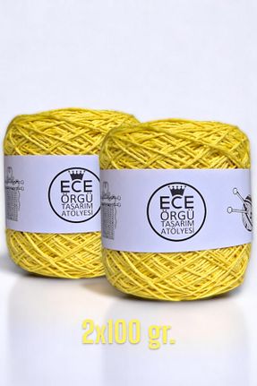 نخ بافندگی زرد Ece Örgü Tasarım Atölyesi - کد 937533432