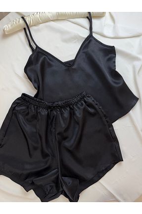 ست لباس راحتی مشکی زنانه ساده ROZENİN LINGERIE - کد 937608538