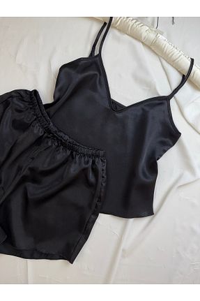 ست لباس راحتی مشکی زنانه ساده ROZENİN LINGERIE - کد 937608538