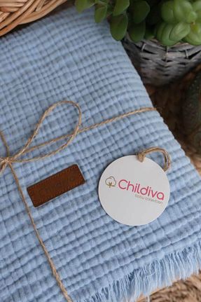 پارچه موسیلین آبی Childiva - کد 762648662