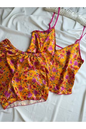 ست لباس راحتی نارنجی زنانه ساده ROZENİN LINGERIE - کد 937608545