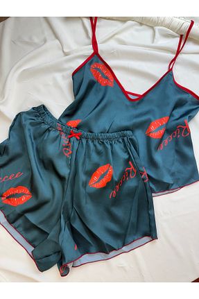 ست لباس راحتی خاکی زنانه ساده ROZENİN LINGERIE - کد 937608569