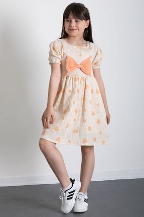 لباس نارنجی بچه گانه پنبه ای Cansın Mini - کد 938005509