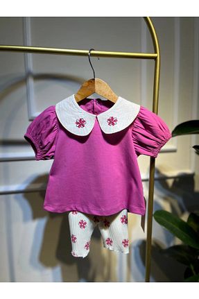 ست نوزادی صورتی بچه گانه baume clothes - کد 928332508
