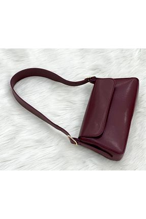 کیف دوشی زرشکی زنانه چرم مصنوعی KIRASE - کد 937686284
