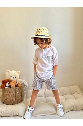 ست بالاتنه و پائین تنه مشکی بچه گانه بافتنی YİGİT BUTİK - کد 818827855