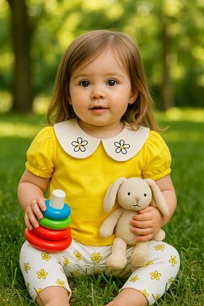 ست نوزادی زرد بچه گانه baume clothes - کد 928324570