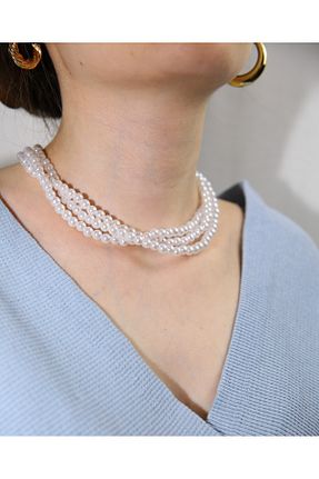 گردنبند مروارید سفید MARCİELO Accessories - کد 937704239