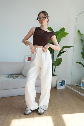 شلوار پارچه ای رنگی زنانه بلند Ceu - کد 937709183