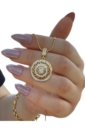 گردنبند استیل ( فولاد ) زرد زنانه استیل (فولاد) VELMORIA - کد 897393883