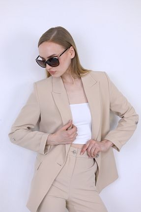ست بالاتنه و پائین تنه بژ زنانه بافت modaparis outlet - کد 937722143