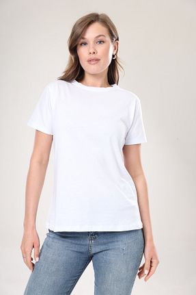 تیشرت سفید زنانه Relaxed Tight Lady - کد 743970342