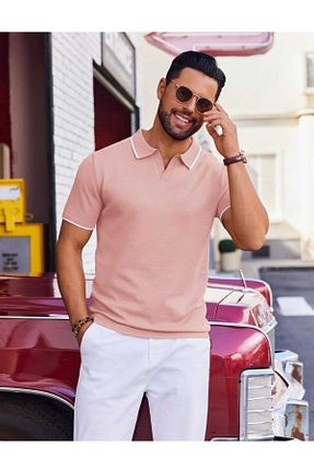 تیشرت صورتی مردانه اسلیم فیت youknitwear you - کد 937728146
