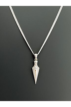 گردنبند نقره سفید مردانه 925 عیار ank tasarım anka mücevherat - کد 938041303