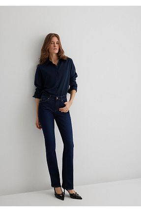 شلوار جین آبی زنانه رگولار Mavi - کد 77369124