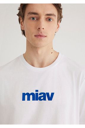 تیشرت سفید مردانه یقه دوچرخه Mavi - کد 121786502