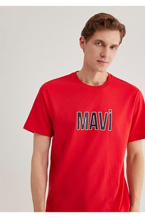 تیشرت قرمز مردانه یقه دوچرخه Mavi - کد 93920224