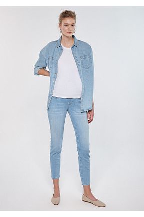 شلوار جین آبی زنانه پاچه تنگ Mavi - کد 645861145