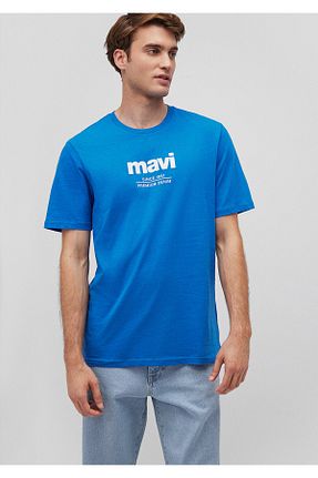 تیشرت آبی مردانه یقه دوچرخه Mavi - کد 466572782