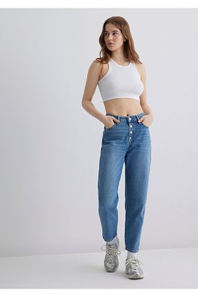 شلوار جین آبی زنانه پاچه تنگ Mavi - کد 701839563