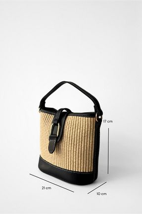 کیف دوشی رنگی زنانه حصیر Yuka Atelier - کد 937788535