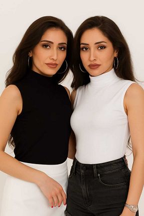 بادی مشکی زنانه یقه نیم ماهیگیر Sashaa Collection - کد 854620834