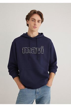 سوئیشرت سرمه ای مردانه چاپی Mavi - کد 884610741
