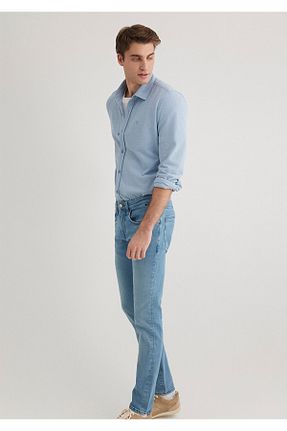 پیراهن آبی مردانه یقه پیراهنی Mavi - کد 896710417