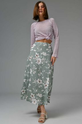 دامن سبز زنانه ویسکون Saade - کد 806740611