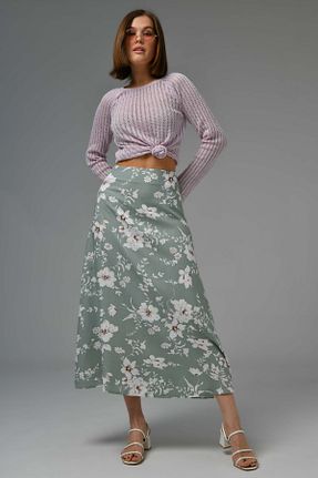 دامن سبز زنانه ویسکون Saade - کد 806740611