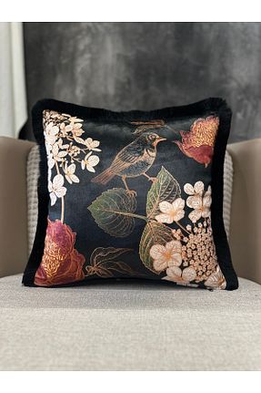 کوسن و روکش کوسن مشکی مخمل Fabricland - کد 857888965