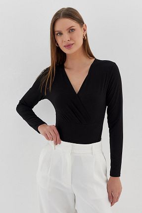 بلوز مشکی زنانه ساده Shopping Shop - کد 937806904