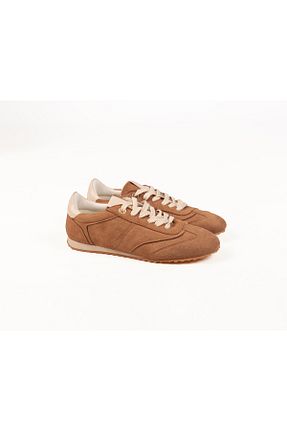 کفش اسنیکر قهوه ای زنانه بند دار papushe shoes - کد 937812048
