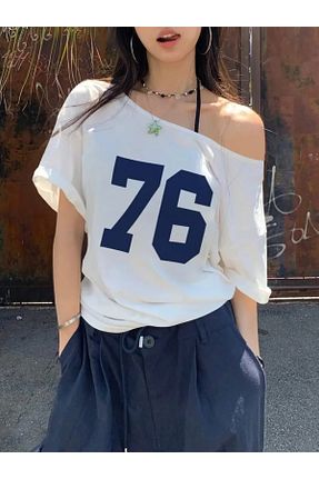 تیشرت سفید زنانه Relaxed npLStore - کد 937813897