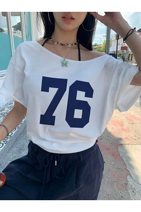 تیشرت سفید زنانه Relaxed npLStore - کد 937813897