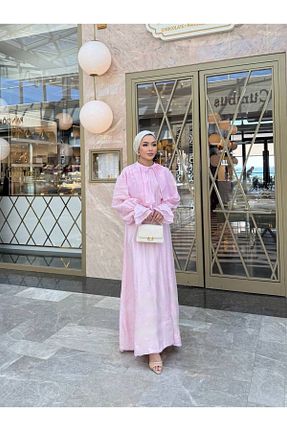لباس حجاب صورتی زنانه رگولار Butik - کد 937831041