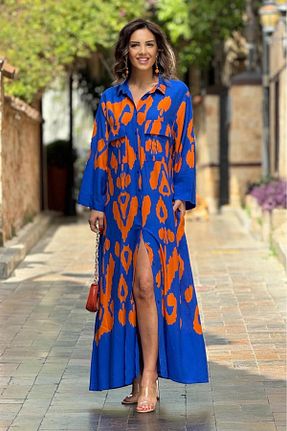 لباس نارنجی زنانه بافتنی Nevin Kaya Moda - کد 818115877