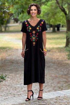 لباس مشکی زنانه بافتنی Nevin Kaya Moda - کد 840222412
