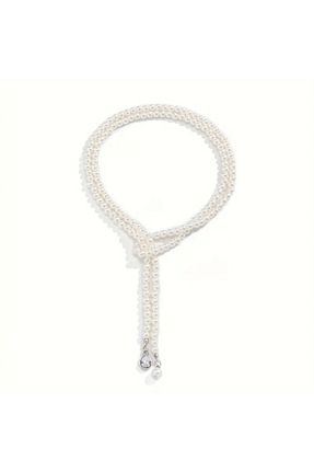 گردنبند مروارید سفید مروارید آب شیرین Feron accessories - کد 937829964