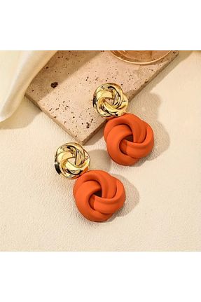 گوشواره جواهر نارنجی زیرکن byozanyılmaz - کد 937837710