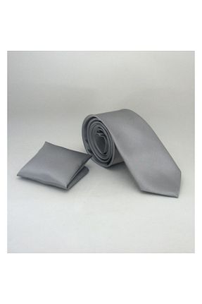 کراوات طوسی مردانه میکروفیبر Gaffy - کد 6701530