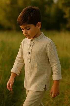 پیراهن طوسی بچه گانه رگولار Bondberro - کد 811353496