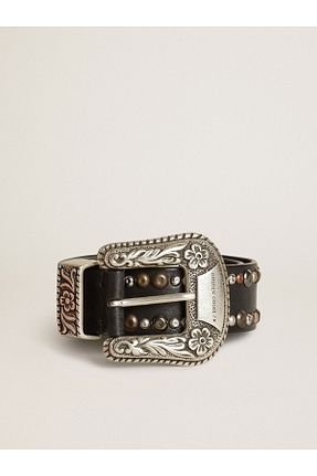 کمربند مشکی زنانه Golden Goose Deluxe - کد 937886424