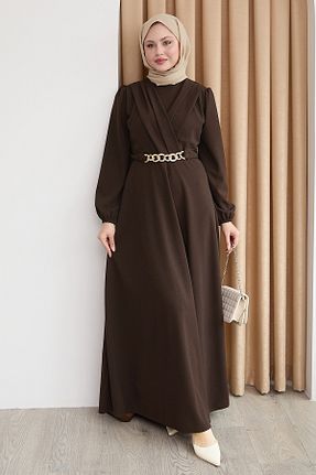 لباس حجاب قهوه ای زنانه رگولار InStyle - کد 937889998