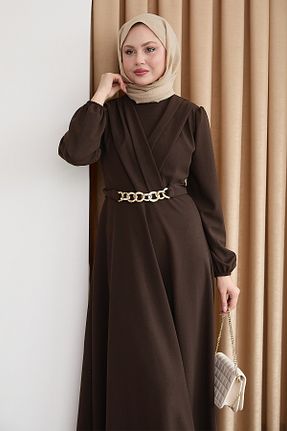 لباس حجاب قهوه ای زنانه رگولار InStyle - کد 937889998