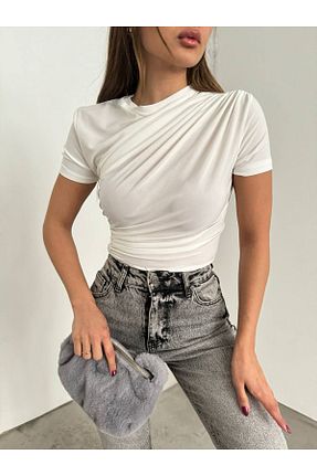 بلوز سفید زنانه ساده KARACAN COMPANY - کد 937894652