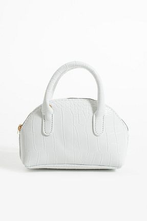 کیف دستی سفید زنانه چرم مصنوعی NBİBAGS - کد 931900035