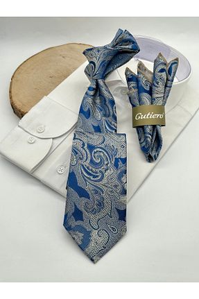 کراوات سرمه ای مردانه میکروفیبر Gutiero - کد 937901187
